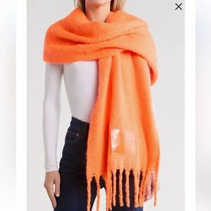 NWT Kurt Geiger neon orange Scarf